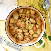 lamb hotpot in cast iron dish