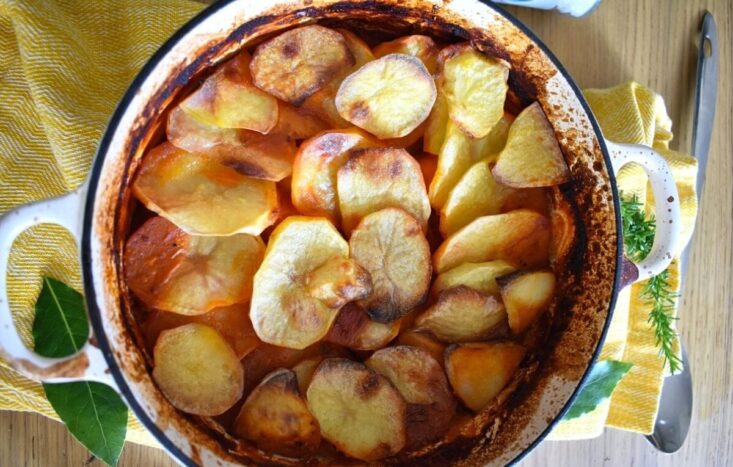 Tender lamb and filling beans in a tomato sauce, topped with buttery potatoes. This Lamb and Bean Hotpot is a comforting family classic. Easy, filling and always delicious.