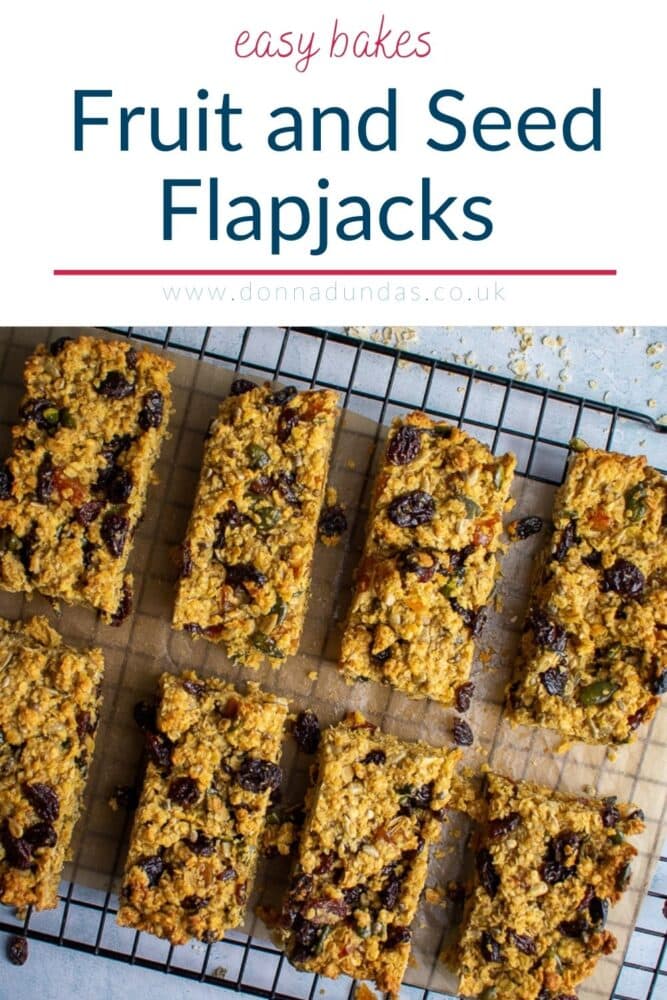 Fruity Flapjack on wire rack.