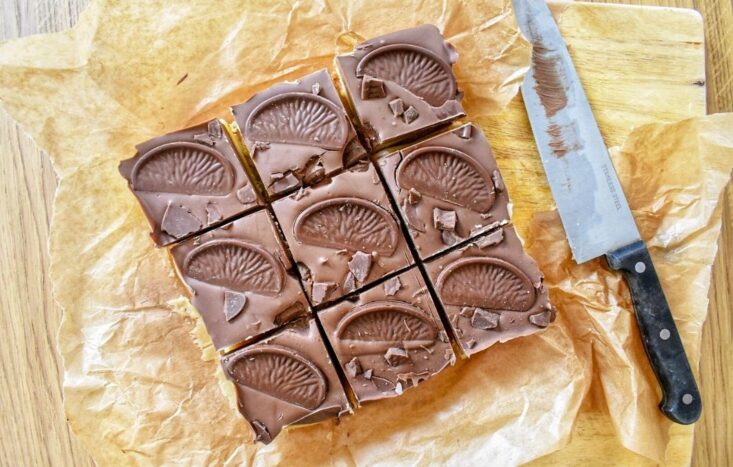 chocolate orange millionaires shortbread