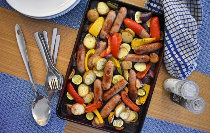 sausage traybake