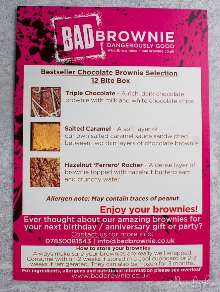 Bad brownie flyer.