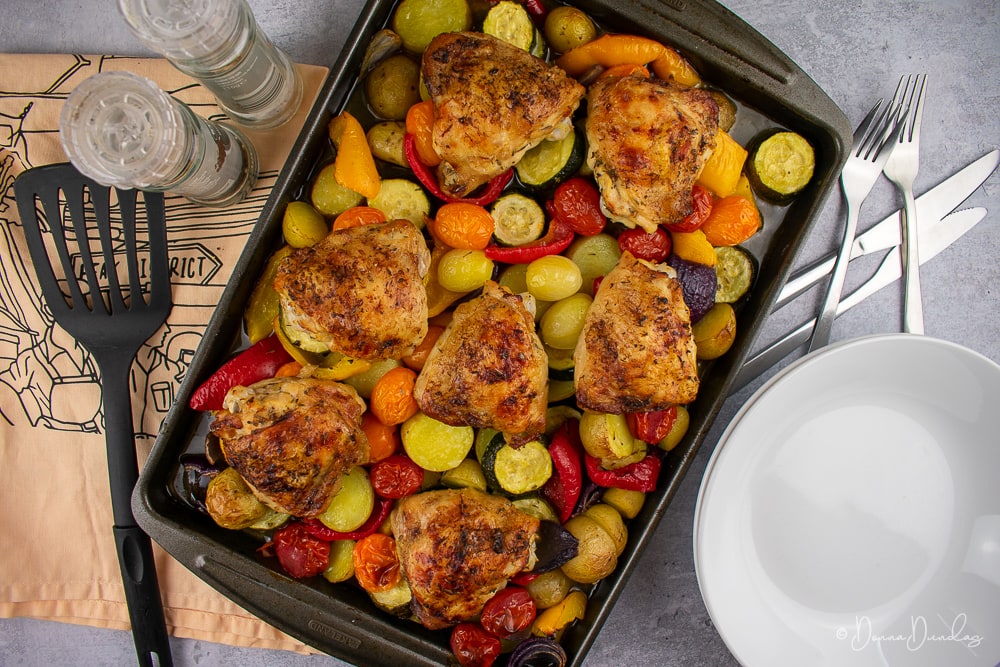 Lemon and Herb Chicken Traybake - from DonnaDundas.co.uk