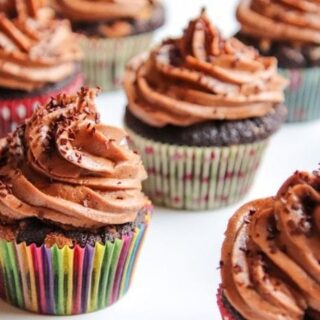 chocolate cupcakes with Nutella Buttercream.