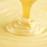 pouring white chocolate.