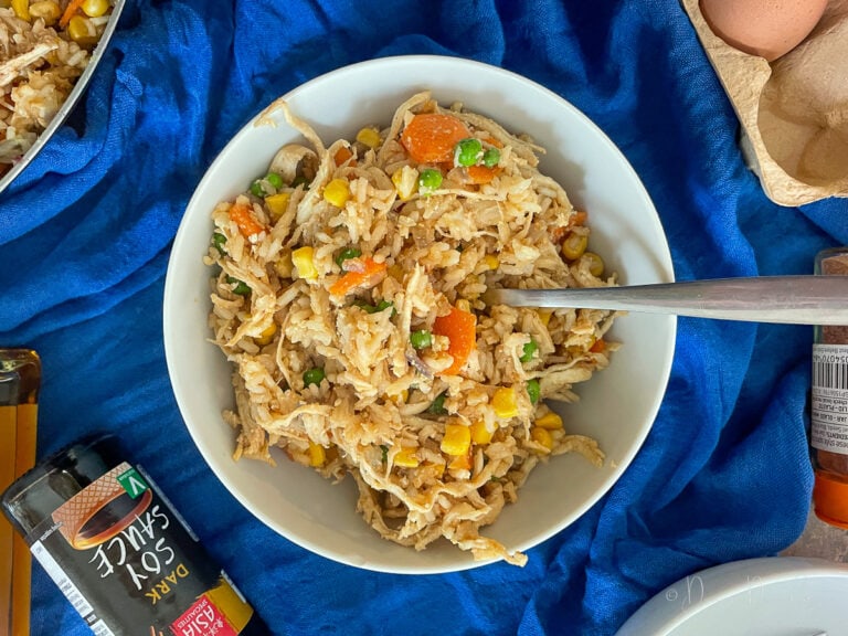 Fried Rice with Leftover Chicken - DonnaDundas.co.uk