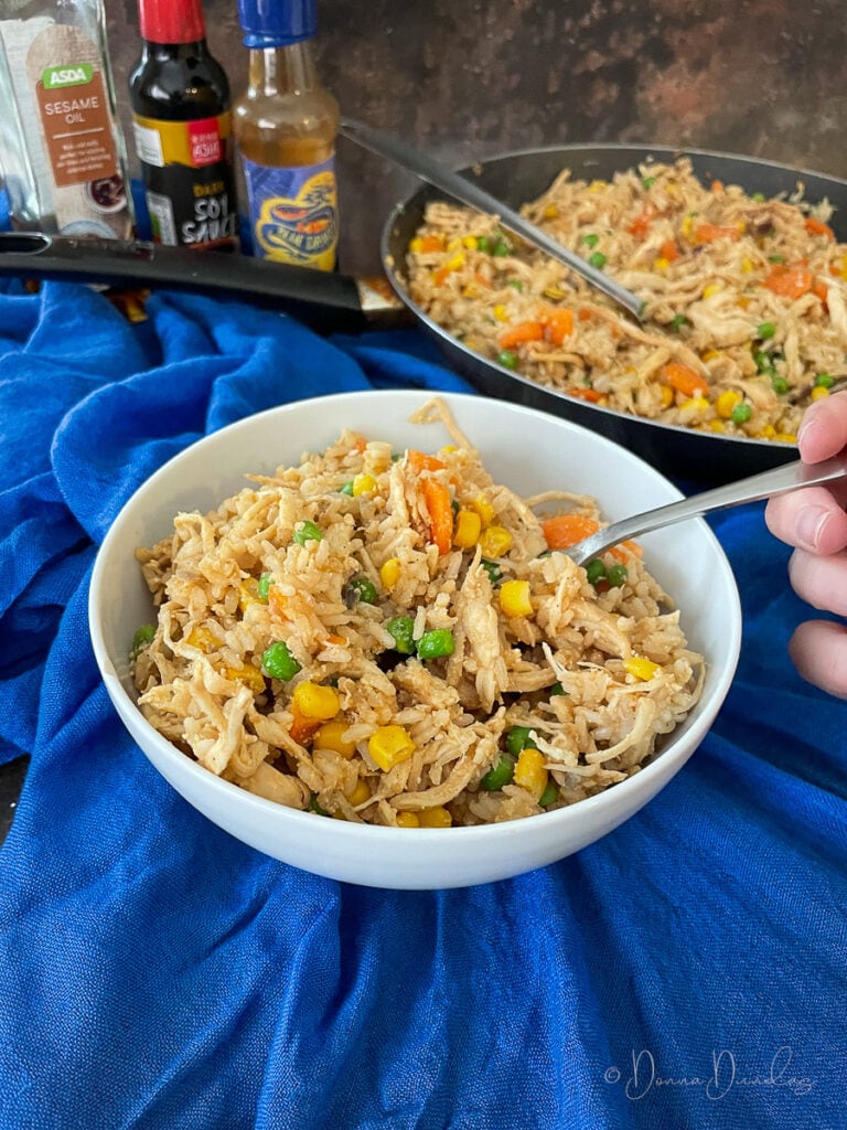 Fried Rice with Leftover Chicken - DonnaDundas.co.uk