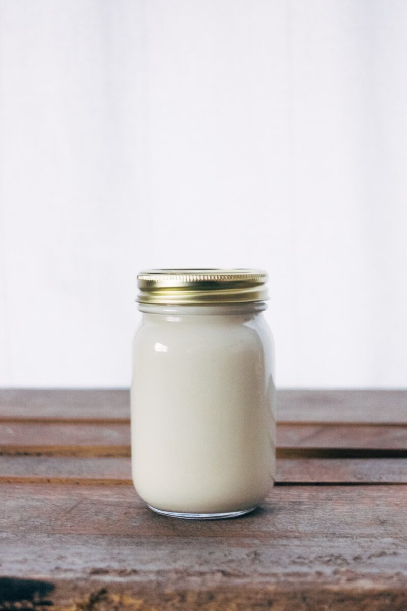 jar of buttermilk.