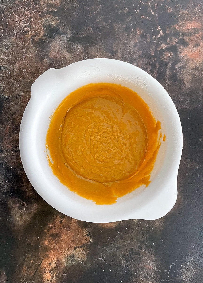cookie dough in mixing bowl.