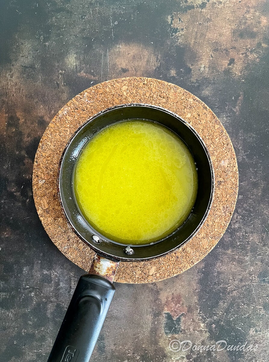 butter and lemon in small pan.