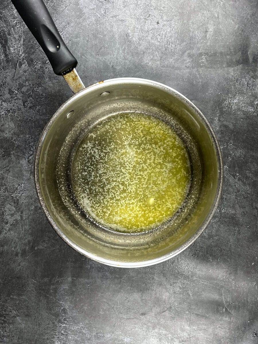 melted butter and garlic.